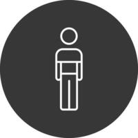 Person Line Inverted Icon Design vector