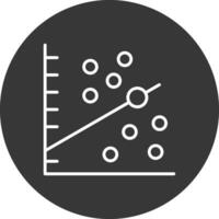 Scatter Graph Line Inverted Icon Design vector