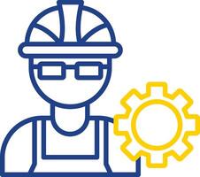 Engineer Line Two Colour Icon Design vector