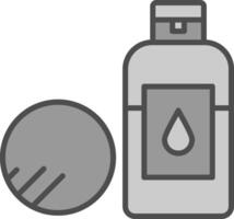 Makeup Remover Line Filled Greyscale Icon Design vector