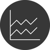 Area Graph Line Inverted Icon Design vector