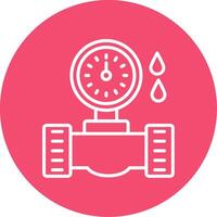 Water Meter Multi Color Circle Icon vector