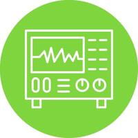 Oscilloscope Multi Color Circle Icon vector