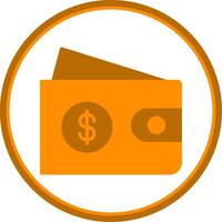 E Wallet Flat Circle Icon vector