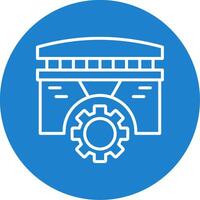 Bridge Multi Color Circle Icon vector
