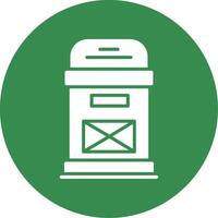 Postbox Multi Color Circle Icon vector