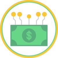 Electronic Money Flat Circle Icon vector