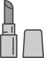 lápiz labial línea lleno escala de grises icono diseño vector