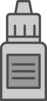 Serum Line Filled Greyscale Icon Design vector