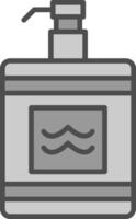 After Shave Line Filled Greyscale Icon Design vector