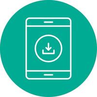Downloading Data Multi Color Circle Icon vector