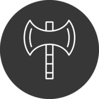 Axe Line Inverted Icon Design vector