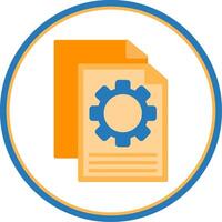 File Management Flat Circle Icon vector