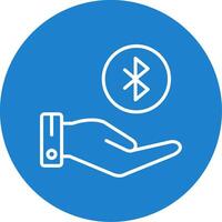 Bluetooth Multi Color Circle Icon vector