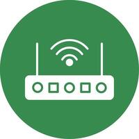 Wifi enrutador multi color circulo icono vector