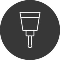 Putty Knife Line Inverted Icon Design vector