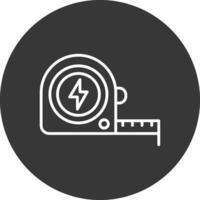 Measure Tap Line Inverted Icon Design vector