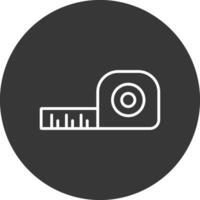 Tape Measure Line Inverted Icon Design vector