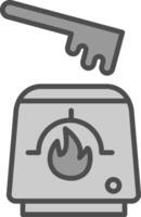 Wax Machine Line Filled Greyscale Icon Design vector