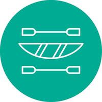 Kayak Multi Color Circle Icon vector