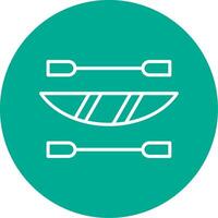 Kayak Multi Color Circle Icon vector