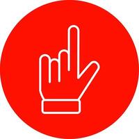 Pointing Hand Multi Color Circle Icon vector