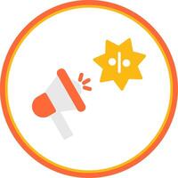 Promotion Flat Circle Icon vector