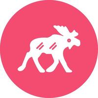 Moose Multi Color Circle Icon vector