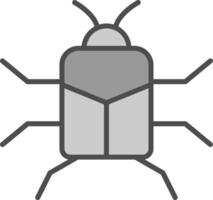 ciervo escarabajo línea lleno escala de grises icono diseño vector