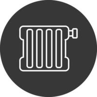 Radiator Line Inverted Icon Design vector