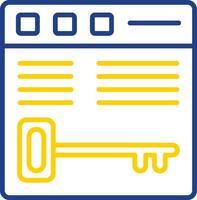 Keywords Line Two Colour Icon Design vector
