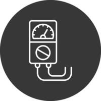 Voltage Indicator Line Inverted Icon Design vector