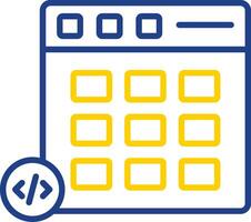 Module Line Two Colour Icon Design vector