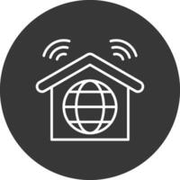 Internet Connection Line Inverted Icon Design vector