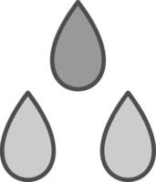Water Drop Line Filled Greyscale Icon Design vector