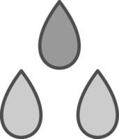 Water Drop Line Filled Greyscale Icon Design vector