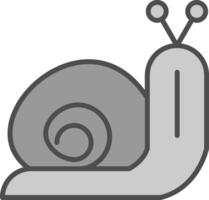 Snail Line Filled Greyscale Icon Design vector