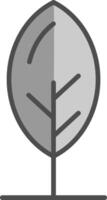 Leaf Line Filled Greyscale Icon Design vector