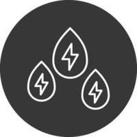 Hydro Power Line Inverted Icon Design vector