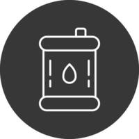 Barrel Line Inverted Icon Design vector