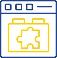 Plugins Line Two Colour Icon Design vector