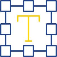 Typographic Line Two Colour Icon Design vector