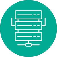 Server Multi Color Circle Icon vector