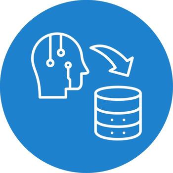 Data Transfer Multi Color Circle Icon vector