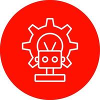 robot multi color circulo icono vector