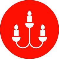 Candelabrum Multi Color Circle Icon vector