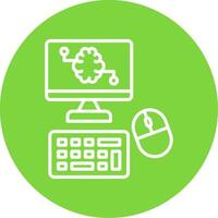 Computer Multi Color Circle Icon vector