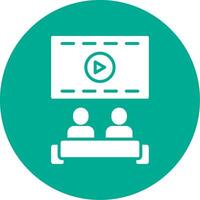 Cinema Multi Color Circle Icon vector