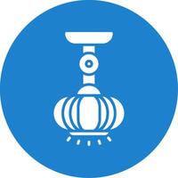 Lamp Multi Color Circle Icon vector