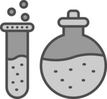 Flask Line Filled Greyscale Icon Design vector